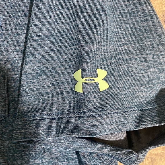Under Armour Blue Athletic Polo Shirt with Stripe Detail - Picture 5 of 8